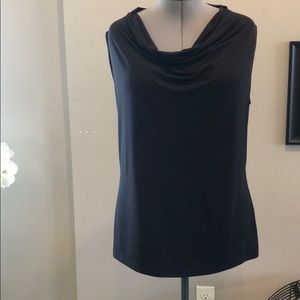Worthington black cowl neck tank-XL